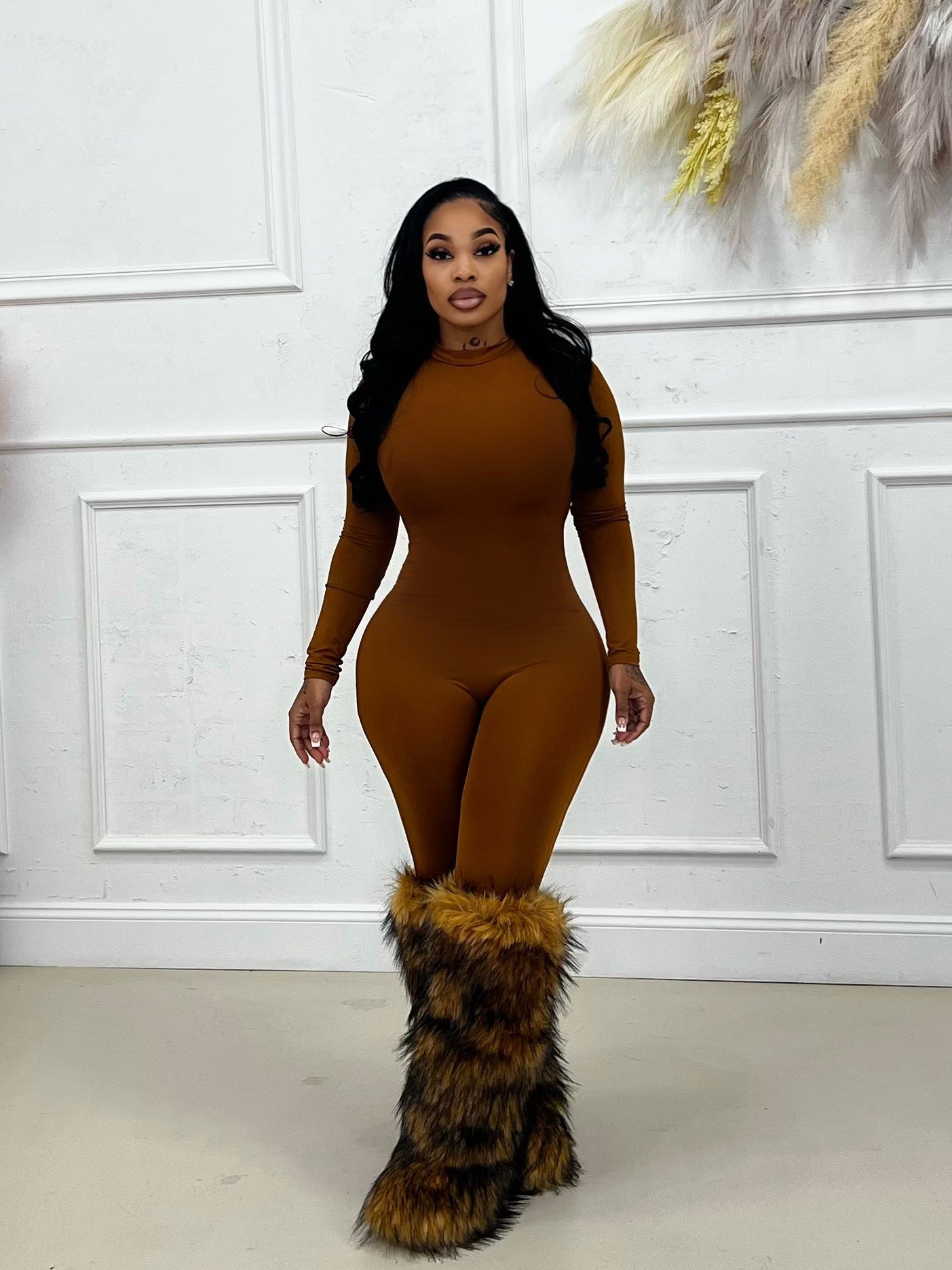 Body snatcher jumpsuit Glamherup Beautique Small Camel