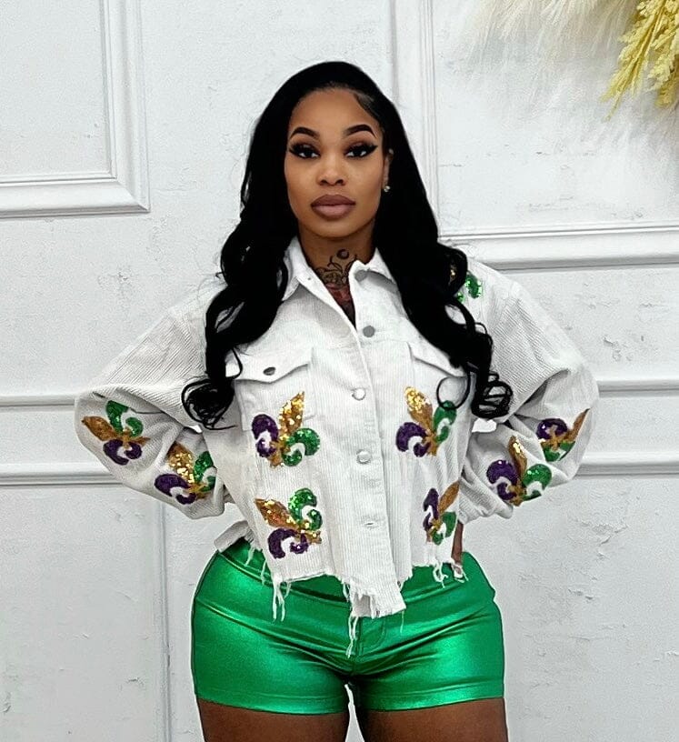 Fluer de Lis patch jacket Glamherup Beautique