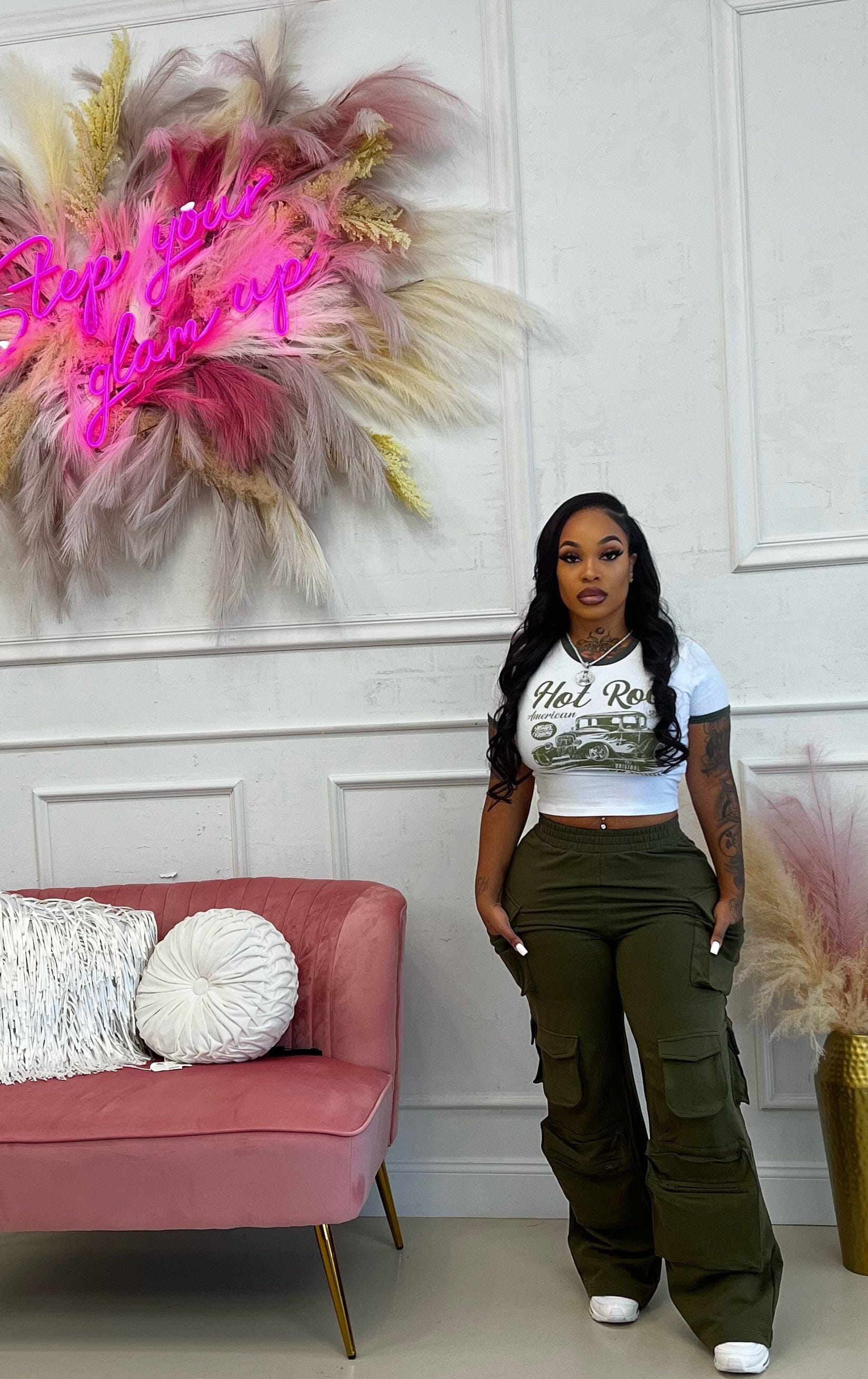 Just Coolin crop top Glamherup Beautique