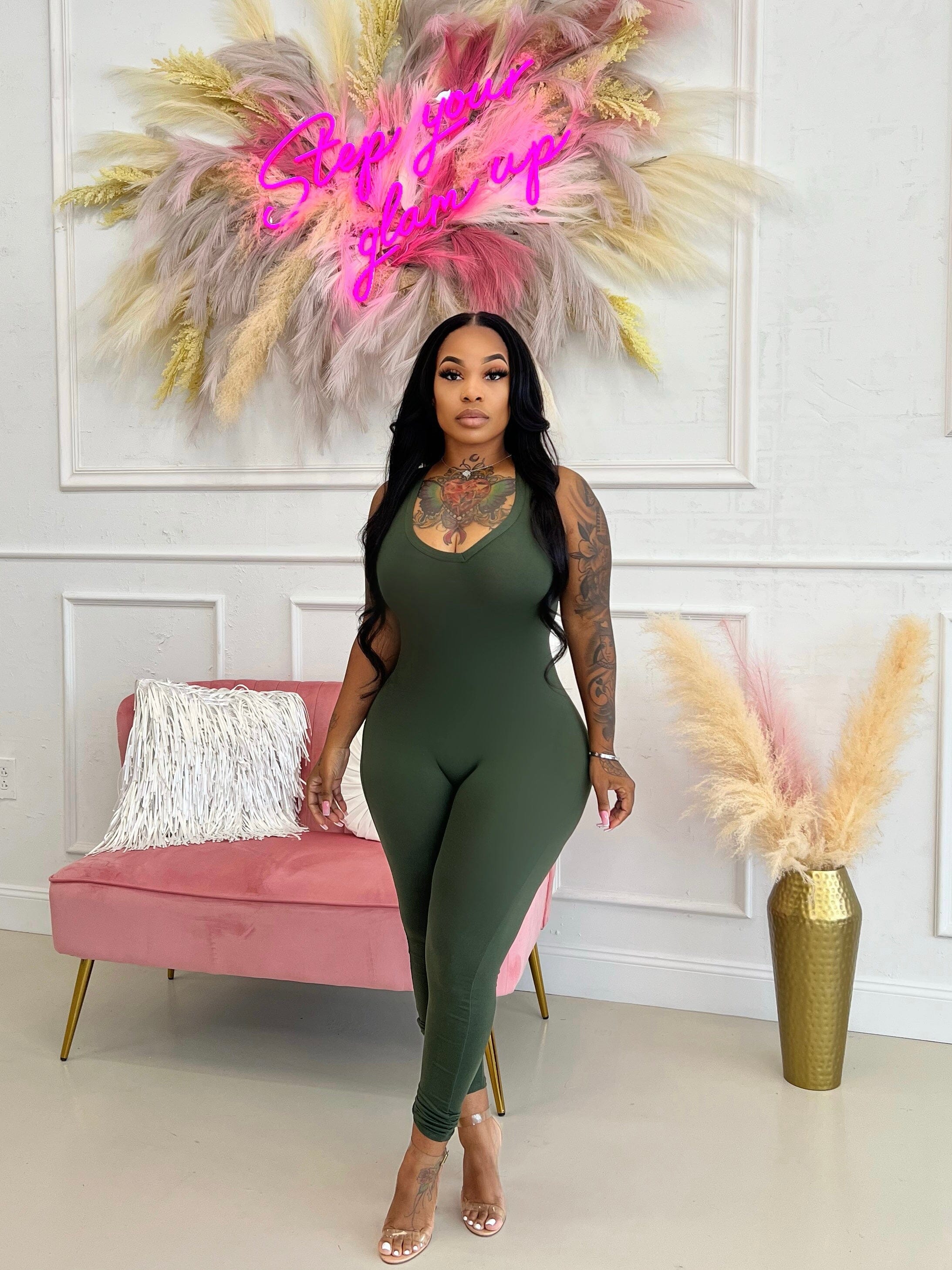 Stay cool cotton jumpsuit Glamherup Beautique