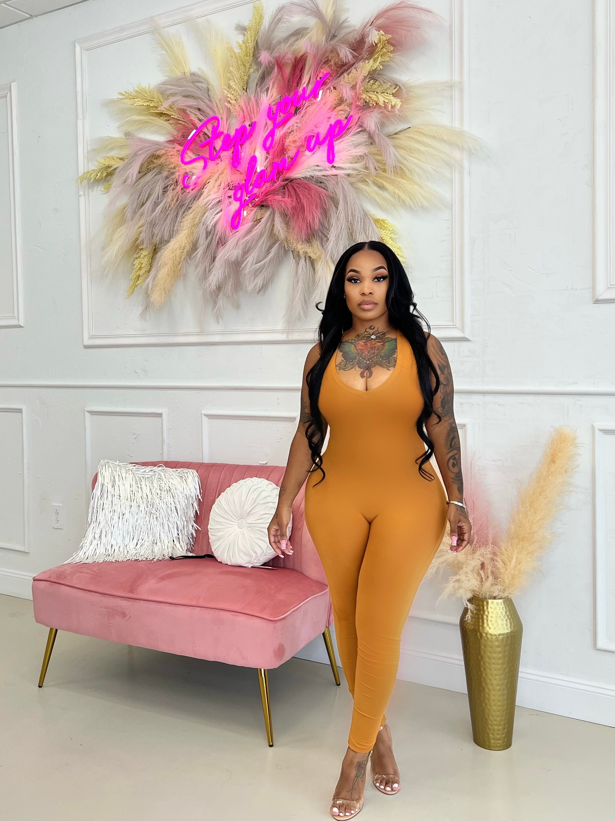 Stay cool cotton jumpsuit Glamherup Beautique