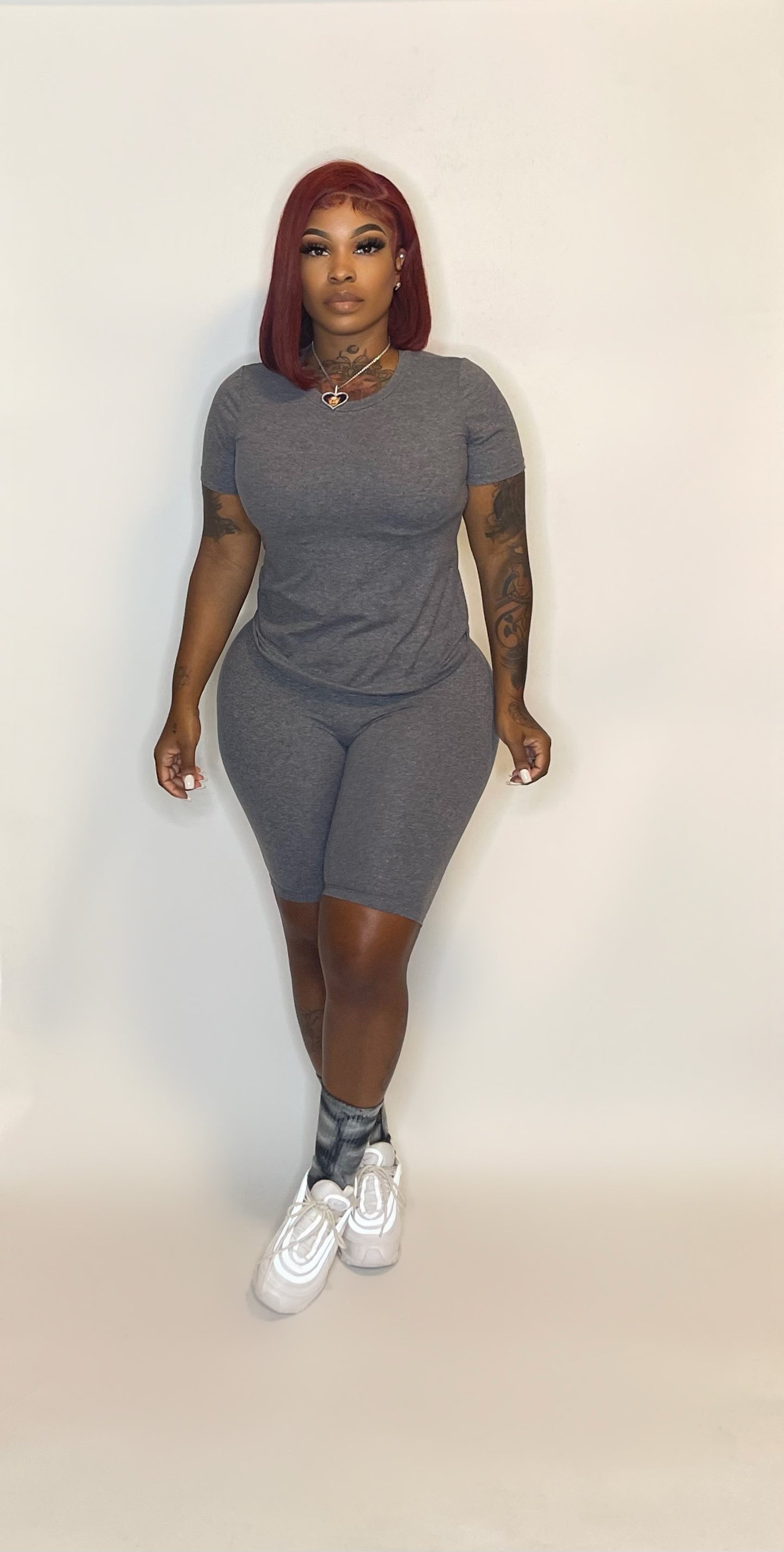 Biker short set Glamherup Beautique Charcoal Small