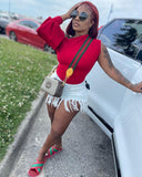 Rassel tassel shorts denim Glamherup Beautique