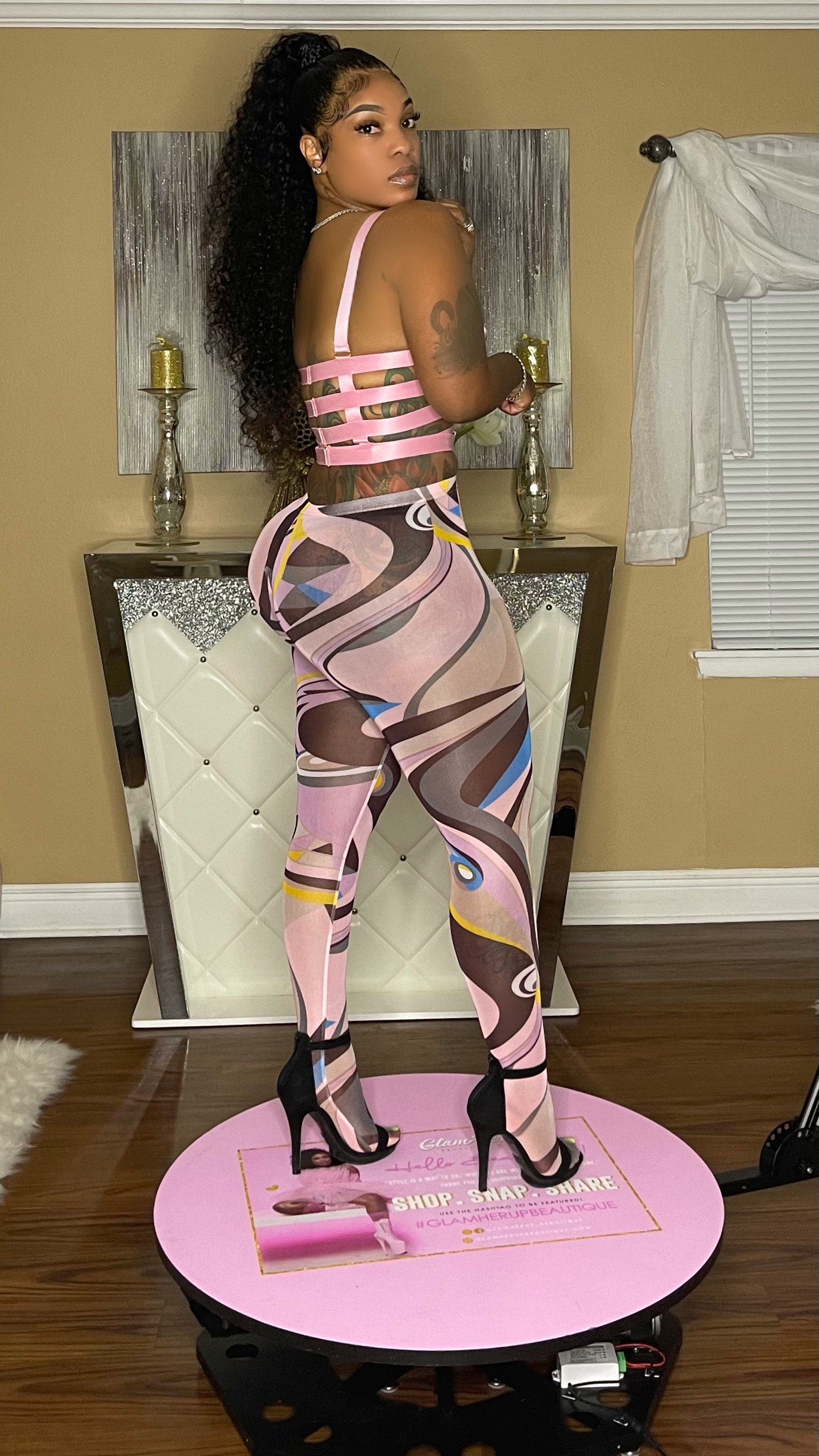 Bandage top Glamherup Beautique Pink Small