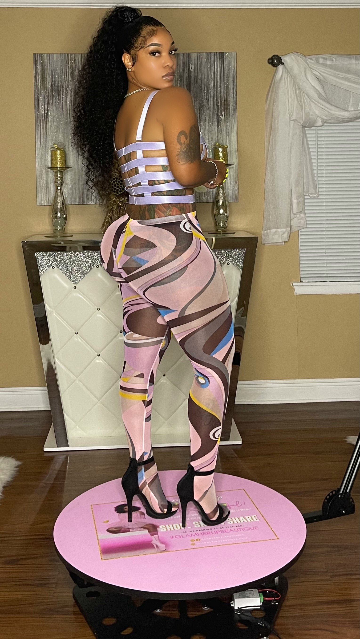 Bandage top Glamherup Beautique Lavender Small