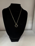 Single Clover necklace Glamherup Beautique Gold/black