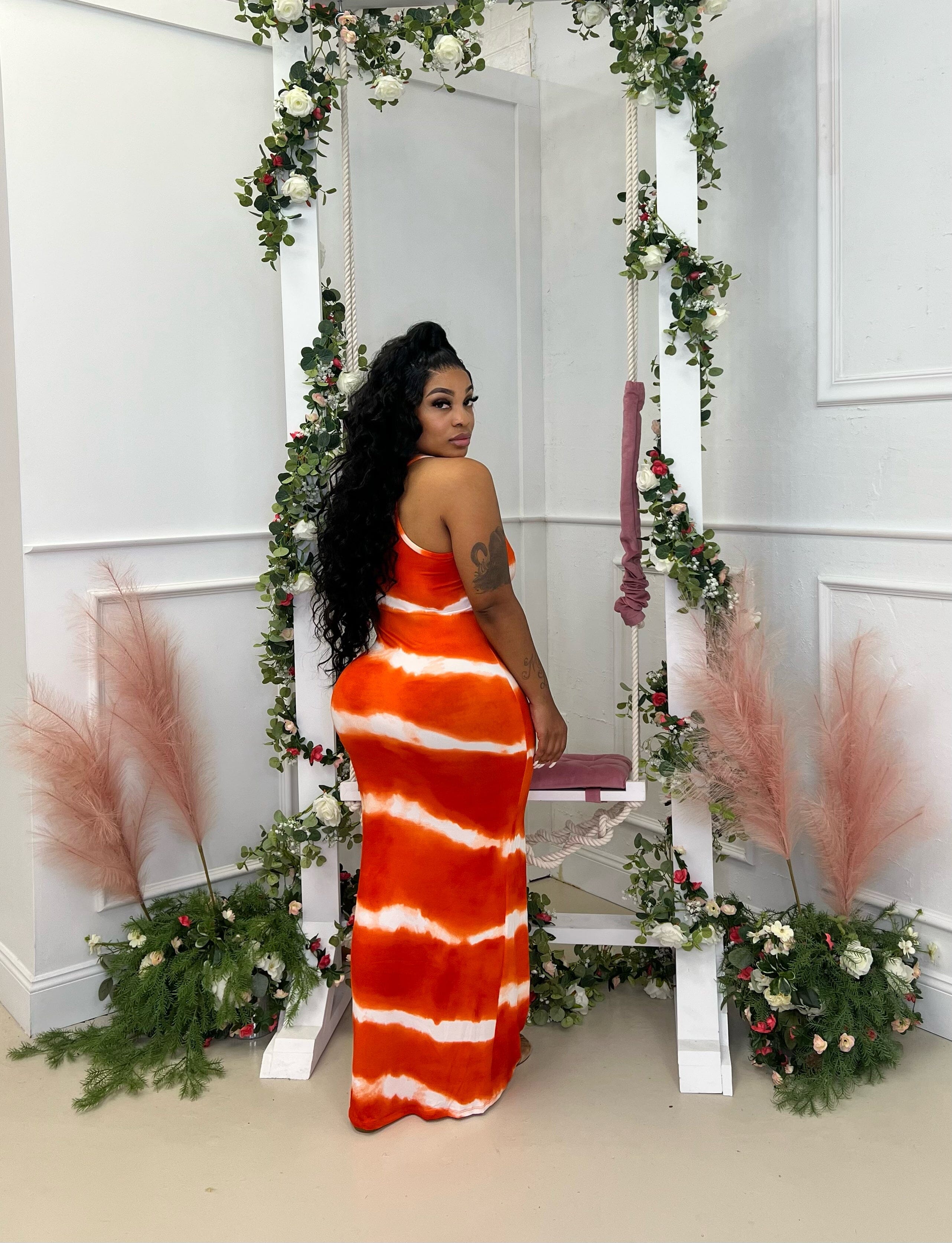 Fruit kiss maxi Glamherup Beautique Orange/white Small
