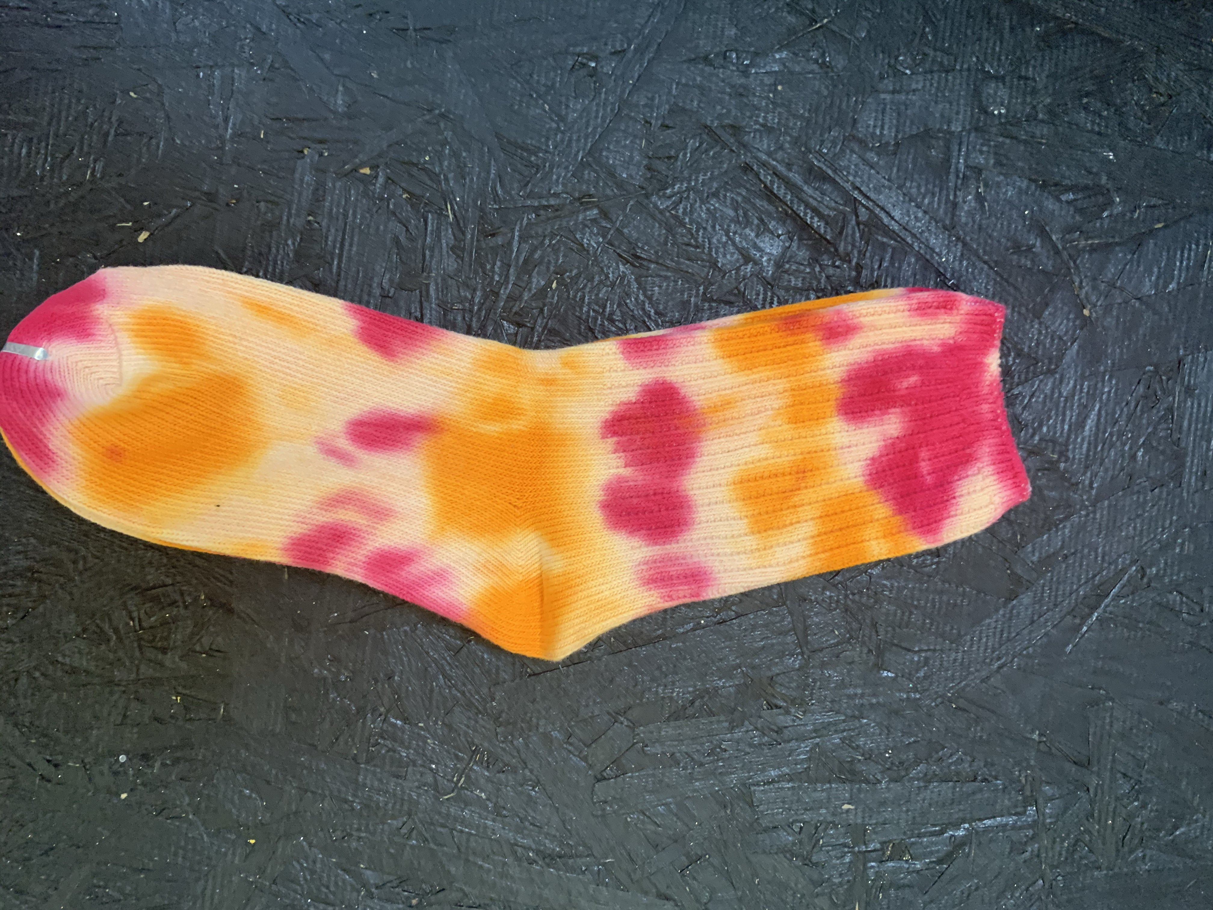 Tye dye socks Glamherup Beautique Pink/orange