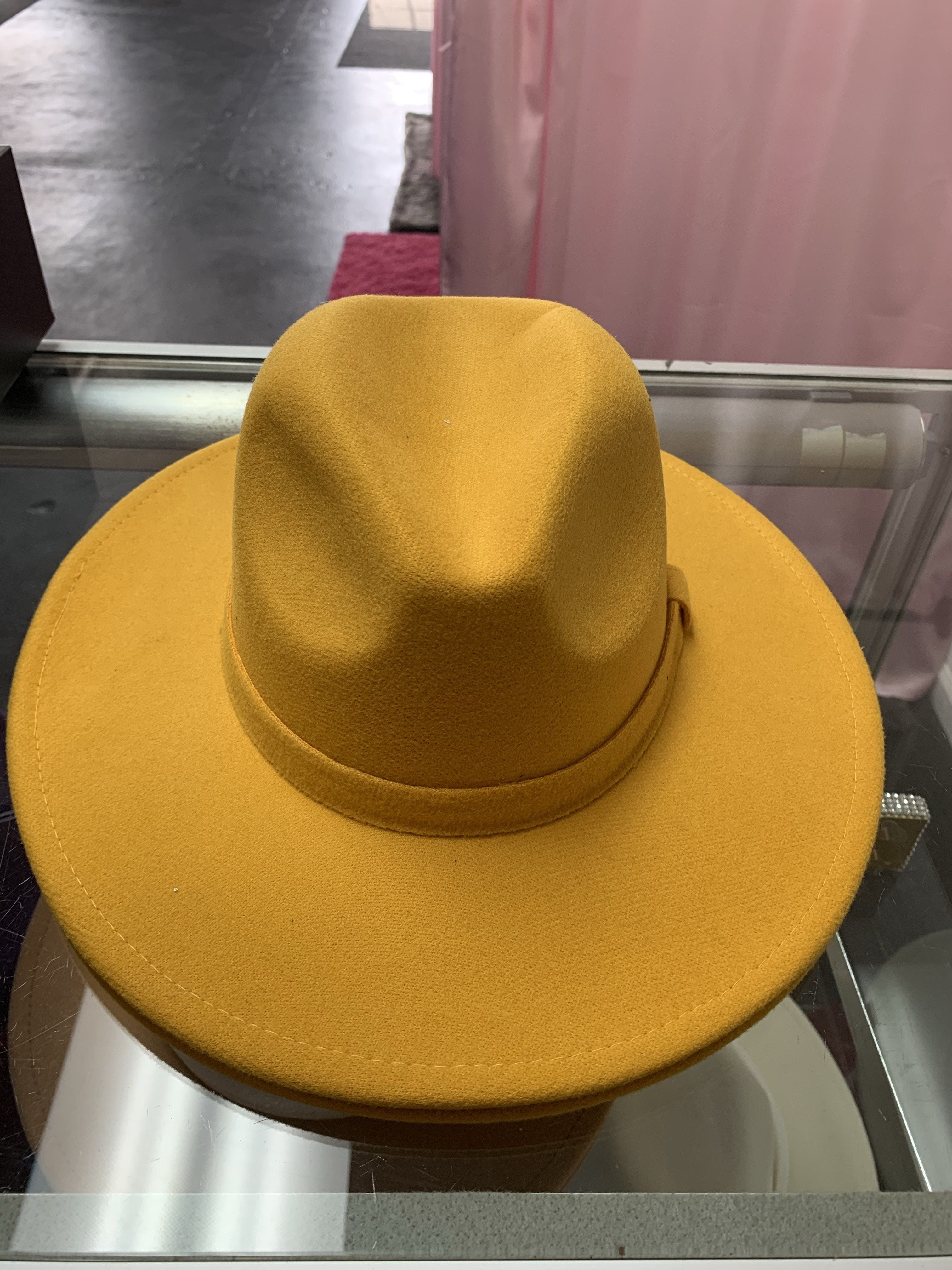 Fedora hat Glamherup Beautique Mustard yellow