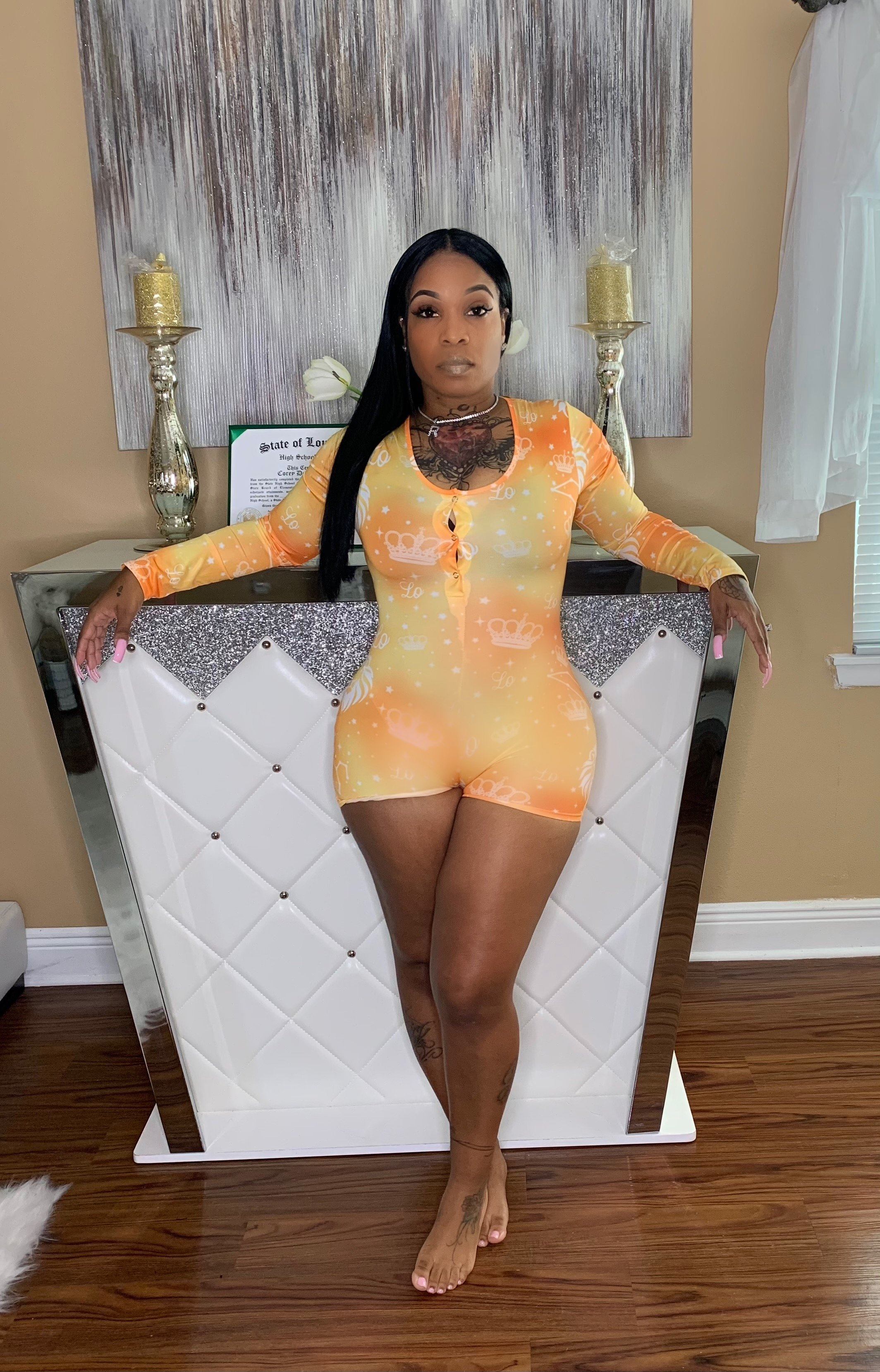 Zodiac sign onesie Glamherup Beautique Leo Small