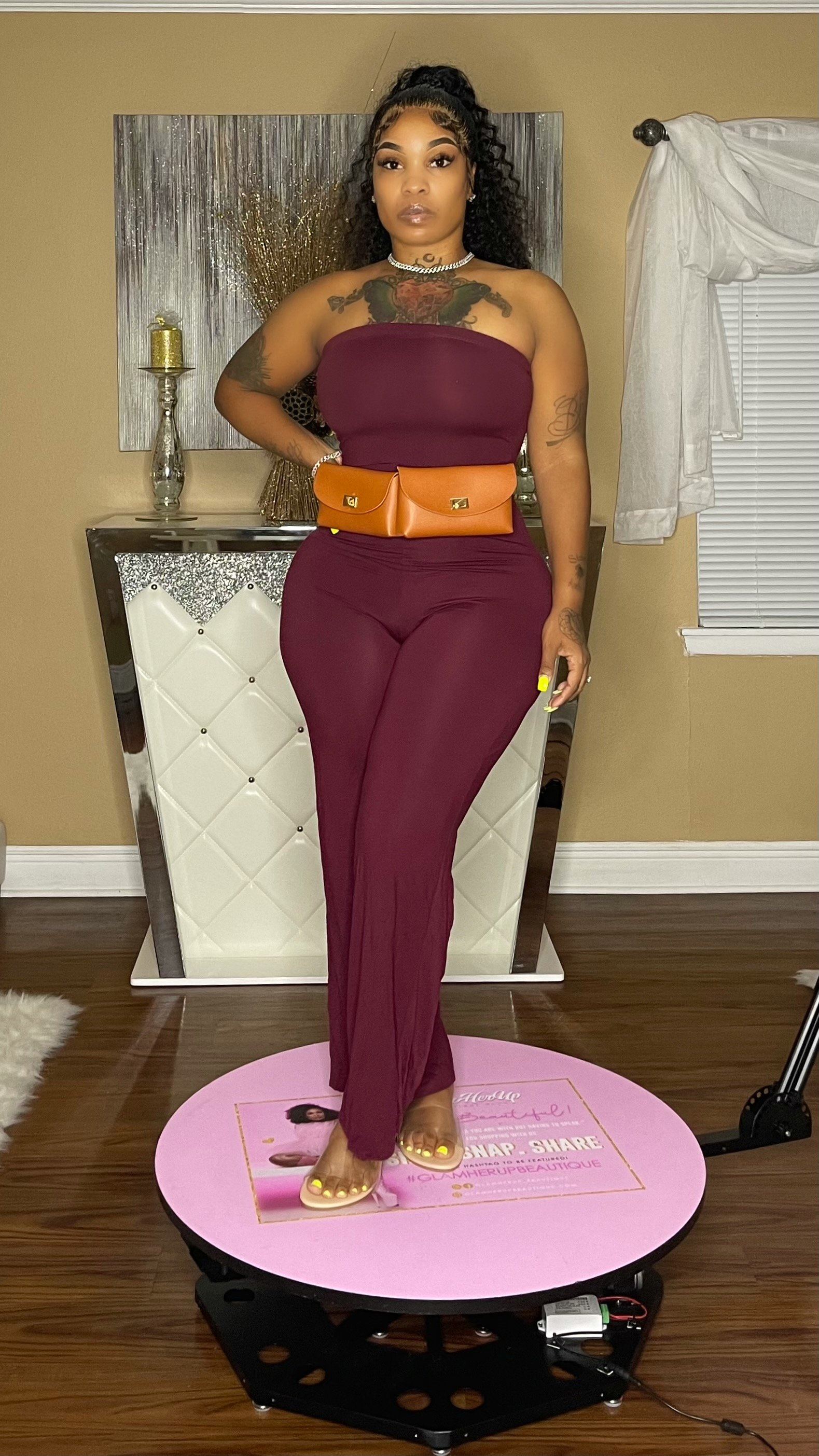 Ladies night Glamherup Beautique Burgundy Small