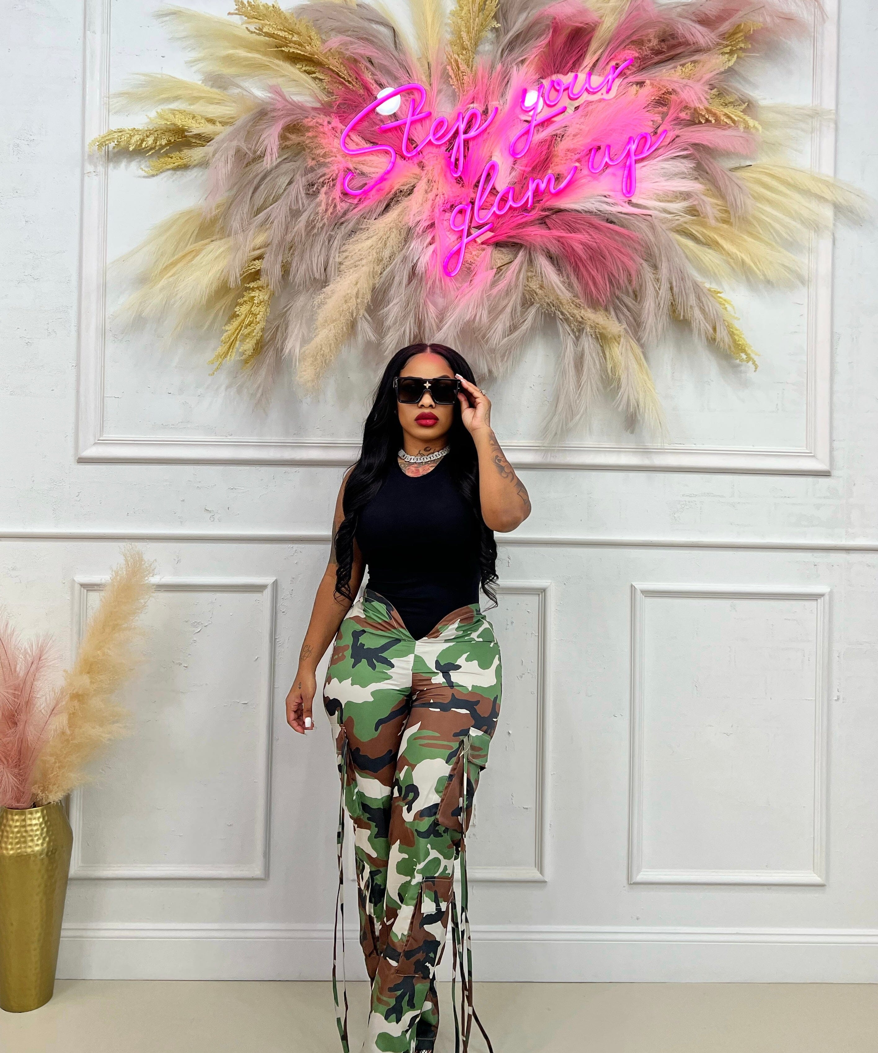 Camo cargo pants Glamherup Beautique