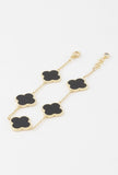 Clover charm bracelet Glamherup Beautique Gold/Black
