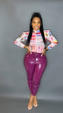 Plum latex pants (pants only) Glamherup Beautique