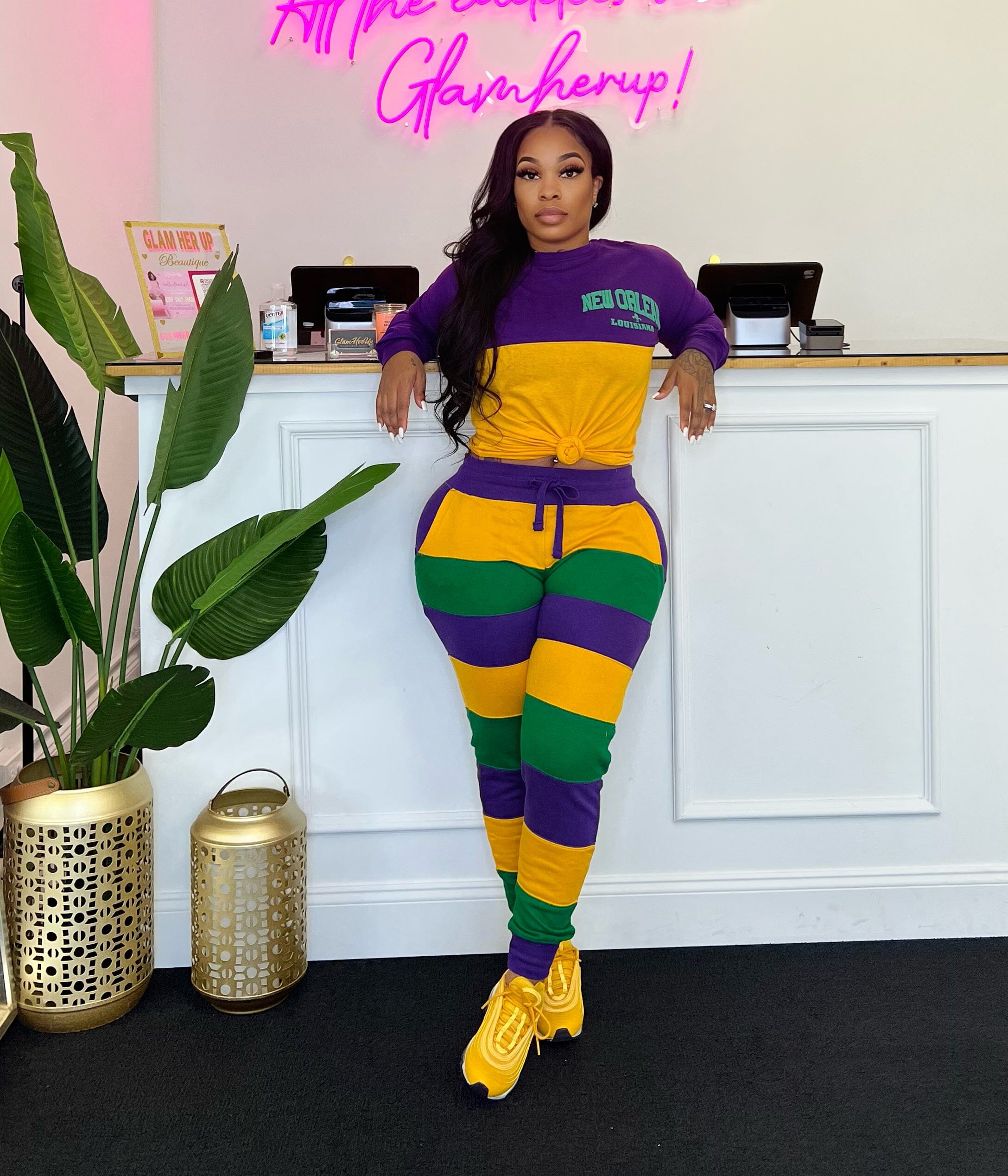 So New Orleans top only Glamherup Beautique Small/purple