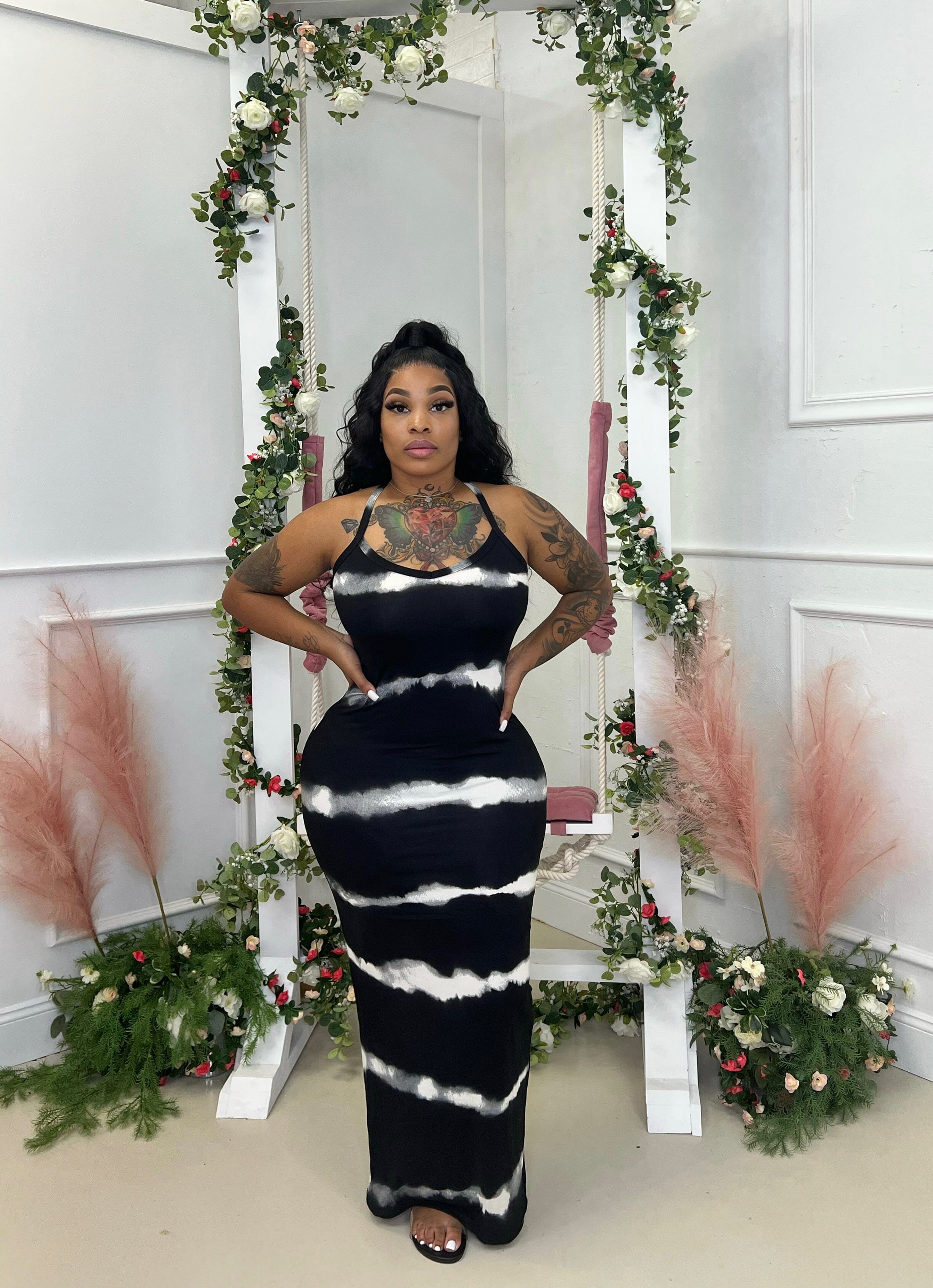 Fruit kiss maxi Glamherup Beautique Black/white Small