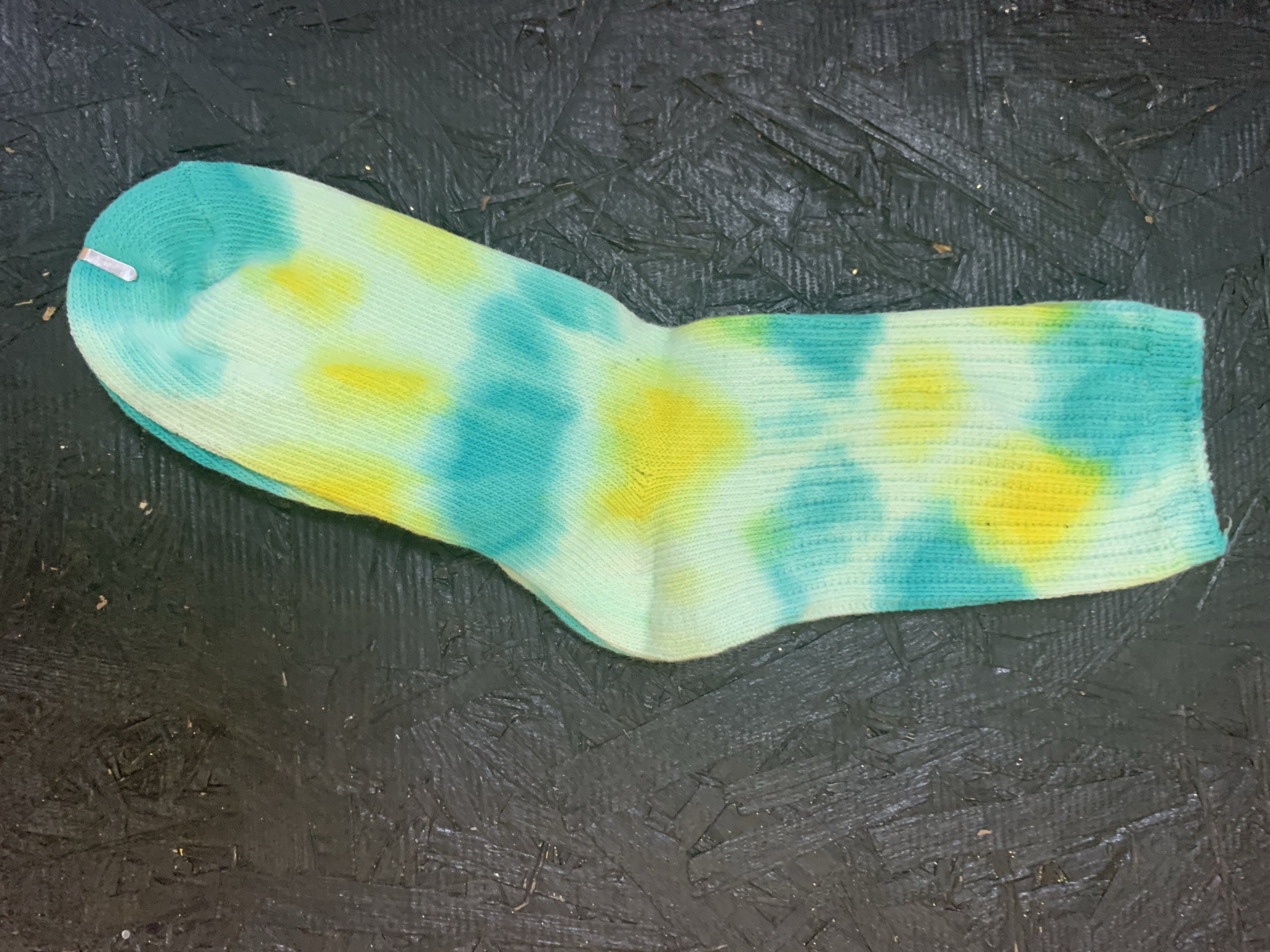 Tye dye socks Glamherup Beautique Yellow/sky blue