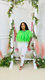Ruffle my feathers (top) Glamherup Beautique Green Small