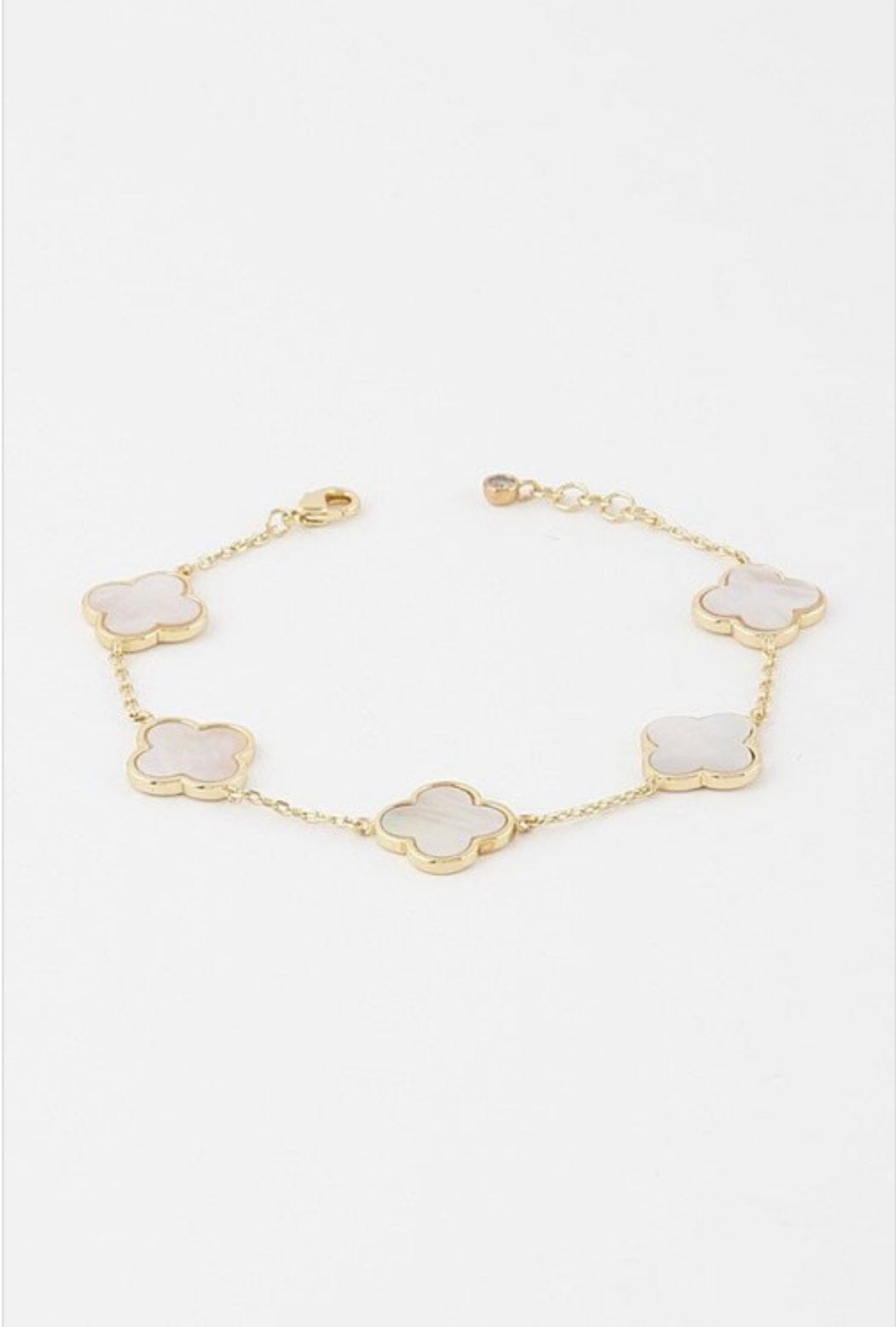 Clover charm bracelet Glamherup Beautique Gold/cream