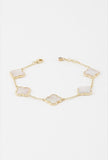Clover charm bracelet Glamherup Beautique Gold/cream