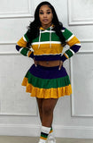 Mardi Gras crop hoodie Glamherup Beautique 