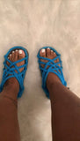 Rope sandals Neon blue