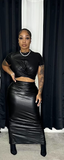 Leather skirt set Glamherup Beautique 