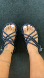 Rope sandals navy