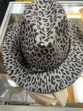 Fedora hat Glamherup Beautique Cheetah print grey 