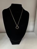 Single Clover necklace Glamherup Beautique Gold/black 
