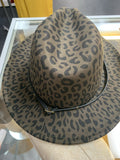 Fedora hat Glamherup Beautique Cheetah print olive 