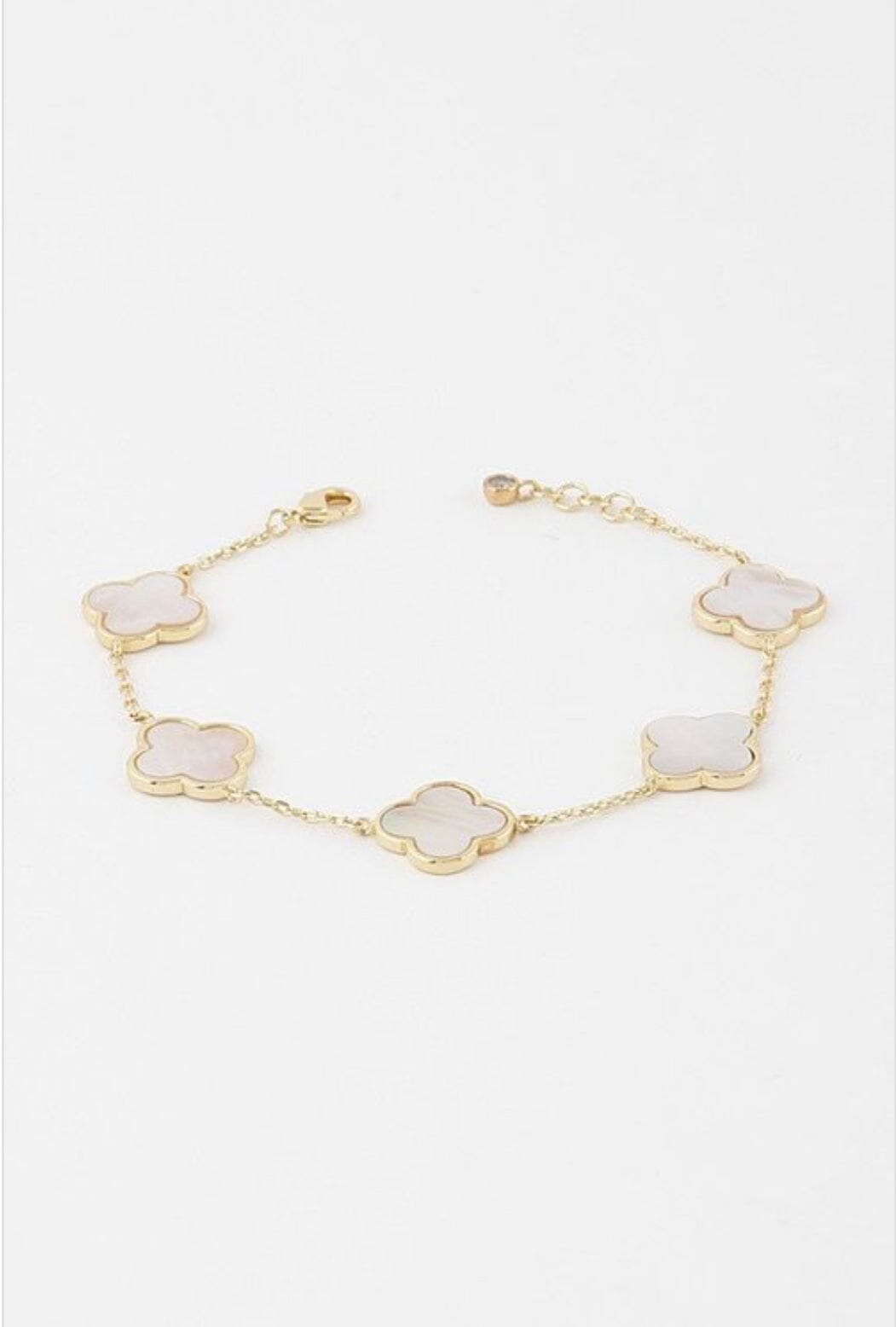 Clover charm bracelet Glamherup Beautique Gold/cream 