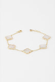 Clover charm bracelet Glamherup Beautique Gold/cream 